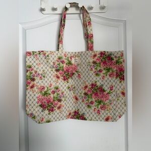 Brand New Sezane x Andion Collab Floral Canvas Tote